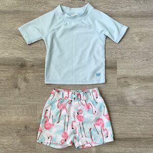 Rugged Butts flamingo swim set size 6 months